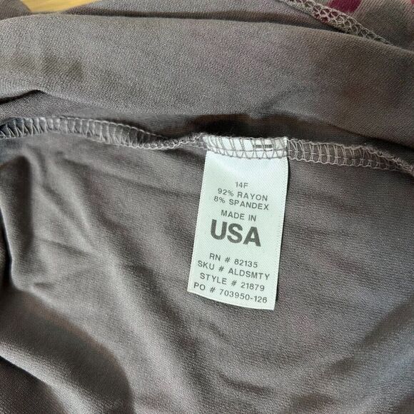 Fresh Produce Maxi Dress S Gray Purple Ikat Rayon Spandex Sleeveless Scoop Neck - Picture 8 of 8